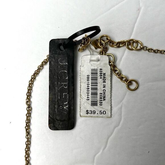 J. Crew Chunky Light Yellow Square Crystal Statement Nevklace - Picture 6 of 6